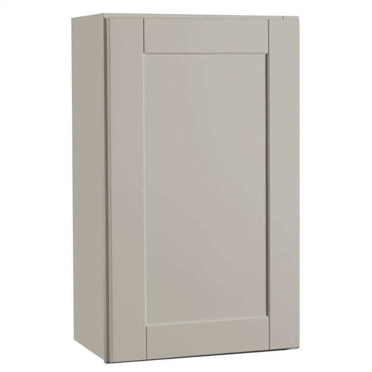 18 inch wide kitchen wall cabinet gray color